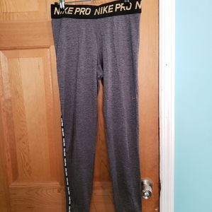 Nike pro gray dri-fit leggings